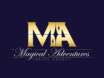 Magical Adventures gold logo luxury magic