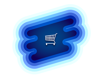Cart abandoned blue cart design graphic icon iconography illustration illustrations illustrator
