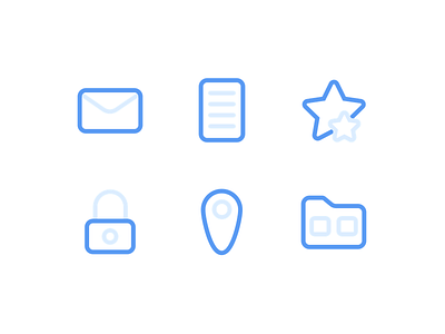 Blue Icons blue icon ui ux web design