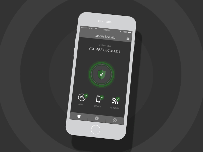 Mobile Security animation mobile ux