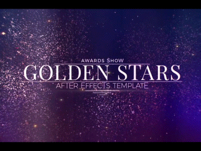 Awards Stars After Effects Template ae after effects aftereffects animation awards design golden particles promo slideshow template titles typography video