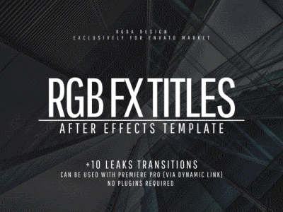 RGB FX Titles After Effects Template ae after effects aftereffects animation design glitch promo template titles typography video