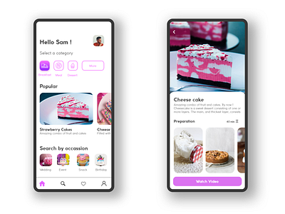 DailyUI #13 : Order n Bake Cake App UI adobe xd app design bake bangalore cake cleanui cook dessert figma fitness food foodapp illustration order orderfood sweet ui uidesign uiux