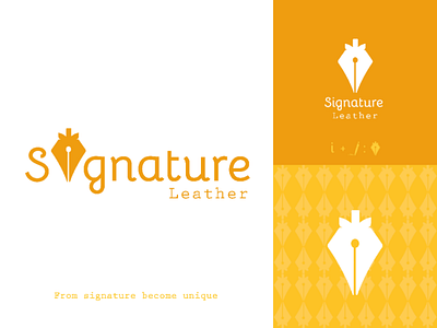 Logo Signature Leather design leather letter lettering logo pen signature