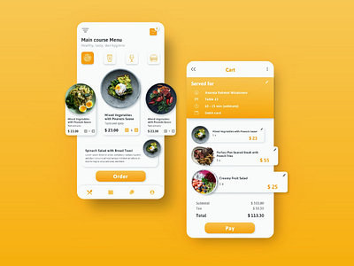 Restaurant Menu Mobile App adobexd android app appdesign design food ios mobile order ui ui inspiring uidesign userexperience userinterface ux uxdesign