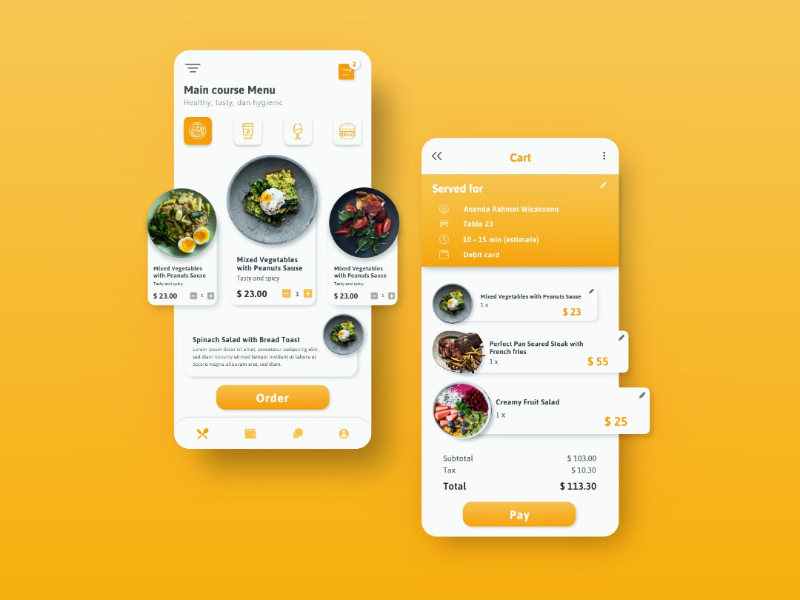 Restaurant Menu Mobile App by reza faisal on Dribbble