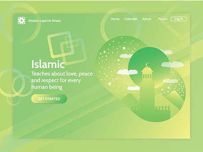 Information About Islam art design homepage illustrasi illustration information islamic ladingpage landing landing design landing page concept mosque page