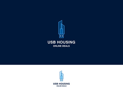 USB Housing Minimalist Business Logo By Deepestdesigner