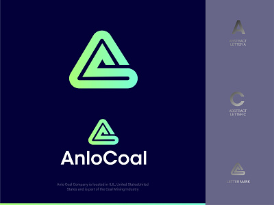Anlo Coal Company Logo l A lettermark a letter abstract logo brand identity branding c letter logo coal company coalition flat gas pump icon icon design lettermark logo logo design logo designer logotype minimal minimalist logo oil logo oil paint typography