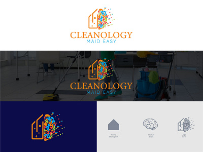 Cleaning service logo design l Clean ology