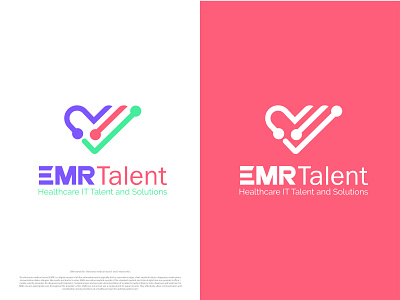 EMR Medical Logo brand identity branding business logo clinic logo emr healthcare heartbeat investment logo it logo logo design logo designer logotype love medical app medical care medical logo minimalist logo solutions talent tech logo