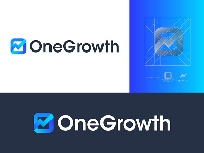 One Growth Marketing Logo l O letter Mark bank brand identity branding chart design finance finance app geomatric growth logo logo designer logo icon logotype marketing marketing agency money payment startup logo symbol design triangle typography