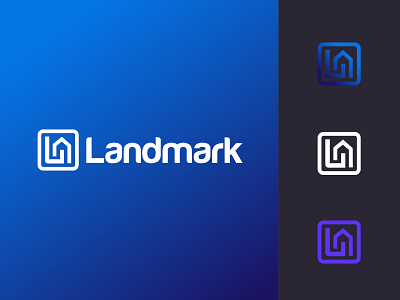 Landmark Real estate Logo Design l monogram architecture brand guidelines brand identity branding building construction home house living logo logo design logo designer property property management real estate branding real estate logo realestate realestate agency