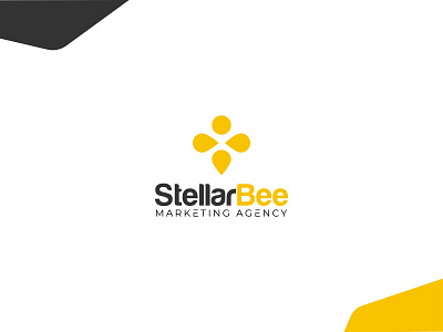 Steller Bee Marketing logo l Creative Bee logo abstract agency animal bee logo brand brand identity branding creative logo hive honey bee logo design logomark logos mark marketing minimal modern natural simple symbol