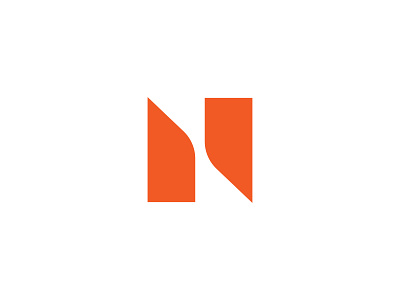 N letter mark abstract logo l Monogram