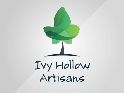 Ivy Hollow Artisans Logo abstract logo design flat icon logo minimal vector