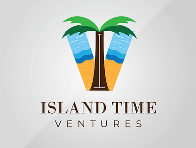 Island Time Ventures Logo island minimalist logo playful logo tropical vector