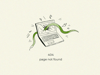 404 page not found 404 computer eror 404 eror 404 page not found illustration illustration for website laptop not found snake ui web illustration website