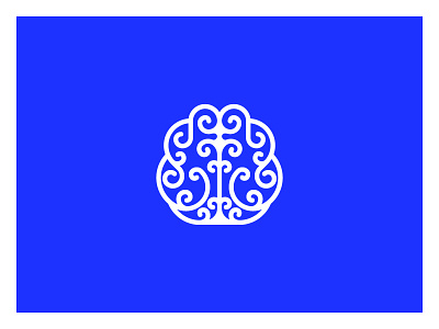 Beautiful Mind blue brain design icon logo mark mind pattern sign spiral symbol vintage