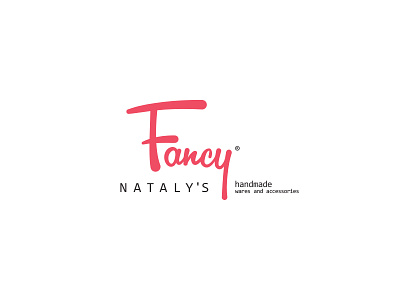 Nataly's Fancy branding brush calligraphy handwritten identity letters logo logotype mark red type typography