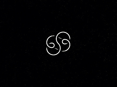 "S" | number 8 letter line logo mark mono s shadow sign space symbol trend