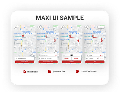 MAXI UI SAMPLE android taxi trend ui ui ux ui design uidesign uiux ux ux ui ux design uxdesign uxui