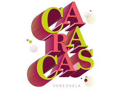 Caracas1 design illustration typography vectorart