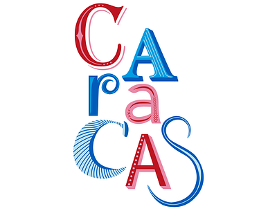 caracas 2 design illustration lettering letters typography vector vectorart