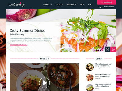 Recipe Website cooking design food interface ui ux web webdesign