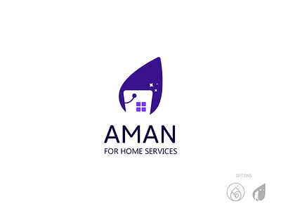 Aman Logo abstract branding clean cleaning service logo space