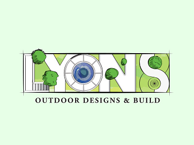 Lyons Outdoor Designs & Build architecture detroit detroit graphic designer environmental design illustration landscape design line weight logo outdoor design outline park trees vector