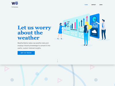 Business Landing Page fun icons illustration landing page ui weather web deisgn