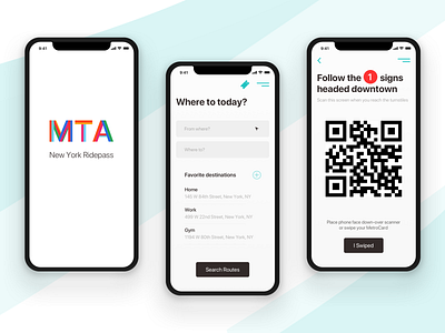 MTA Digital Ticketing App app design fun ios mobile mta new york prototype subway ui