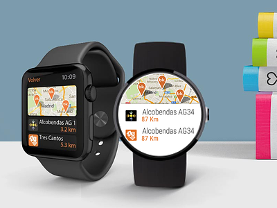 Branch locator for smart watches androidwear app applewatch bank design visual