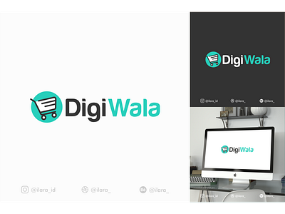 Unused Logo Concept for "DigiWala", For Sale!! branding design flat graphic design icon illustration logo ui vector