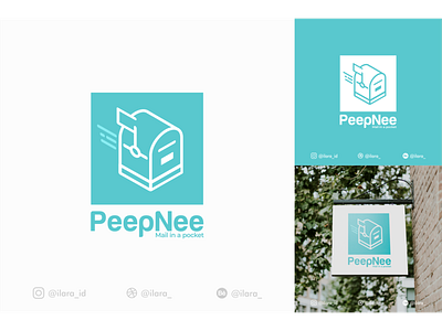 Unused Logo Concept for "PeepNee", For Sale!! branding design flat graphic design icon illustration lettering logo ui vector