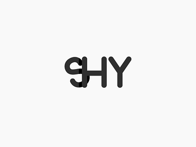 Shy typography concept design inspiration typography word as image wordmark