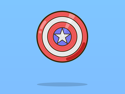 Captain America's Shield design fan marvel minimal shield