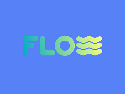 Flow branding concept design gradient logo