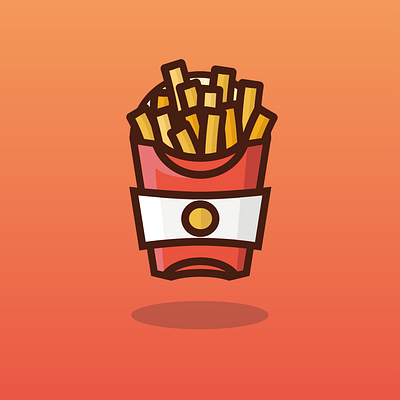 Fast Food Fries design food minimal vector