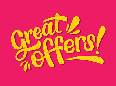 Great Offers! advert advertising colourful commercial commercial art hand lettering handwritten illustration lettering lettering artist procreate