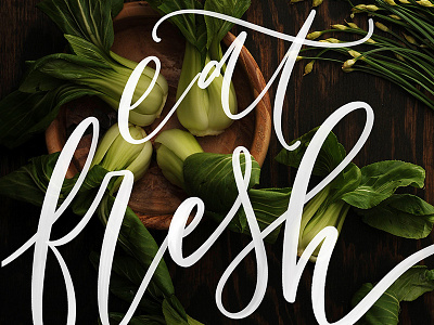 Eat Fresh calligraphy food hand lettering lettering lettering artist photography script