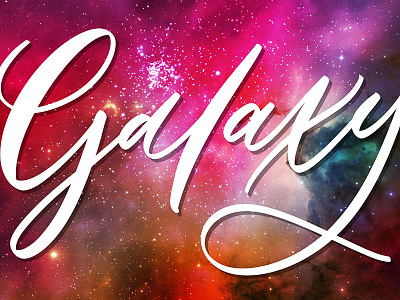 Galaxy brush lettering calligraphy colourful hand lettering handwritten lettering lettering artist procreate