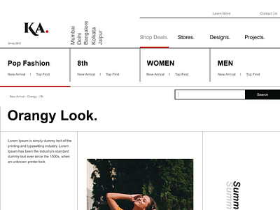 KA. Fashion Site Design webdesign graphics fashion