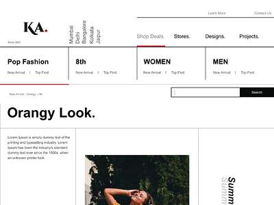 KA. Fashion Site Design