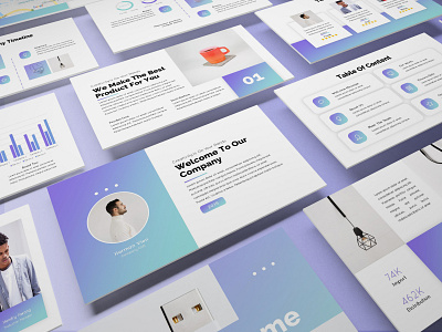 Violeta - Creative Powerpoint Template business presentation clean finance minimal pitchdeck powerpoint template presentation proposal simple slides