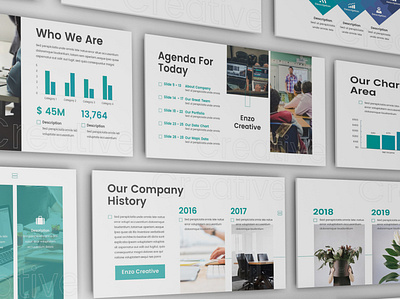 Enzo - Creative Powerpoint Template business presentation clean finance lookbook minimal pitchdeck powerpoint template presentation simple slides