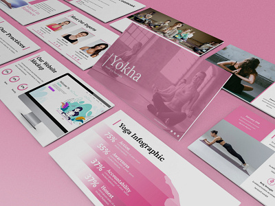 Yokha - Yoga Powerpoint Template abstract business presentation clean lookbook minimal pitchdeck powerpoint template presentation simple slides