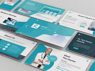 HLTH - Health Powerpoint Template business presentation clean finance investor lookbook minimal pitchdeck powerpoint template presentation simple slides