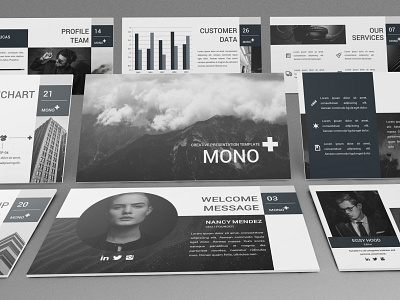 Mono - Lookbook Powerpoint Template business presentation clean finance lookbook minimal powerpoint template presentation proposal simple slides